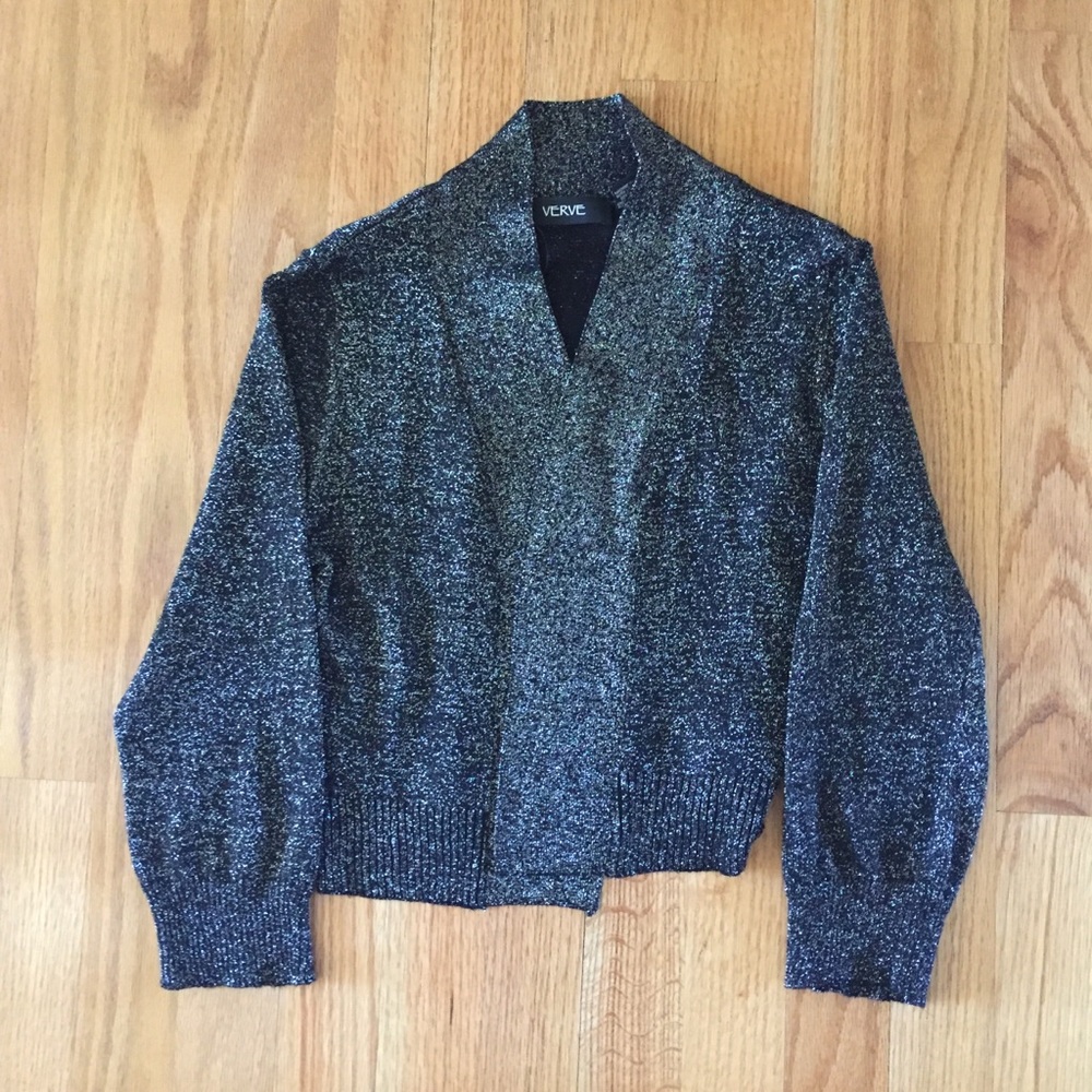 Verve black and silver sparkly cardigan